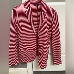 Talbots Red Striped Women's cotton Blazer